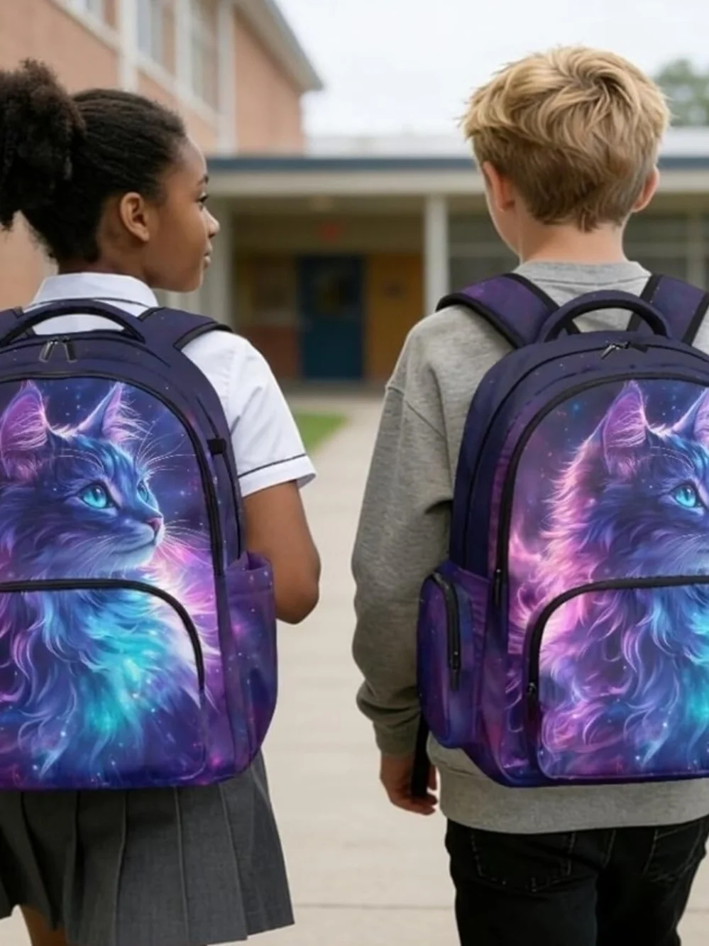 Galaxy Cat Backpack Set
